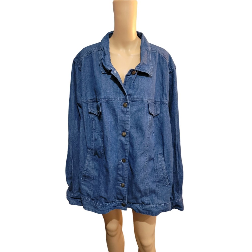 Jessica London Blue Denim Jacket 36W NWOT